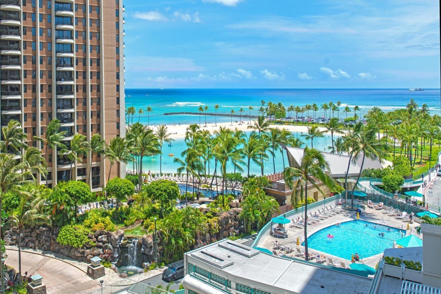 Ilikai Tower One Bedroom Lagoon View Waikiki Condos With Lanai & Free Wifi 호놀룰루 객실 사진